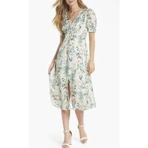 Gal Meets Glam Lauren Botanical Midi Dress Womens Size 16 Fits 14 NWT $178